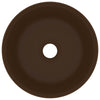 Ylellinen pesuallas pyöreä matta tummanruskea 40x15 cm keraami
