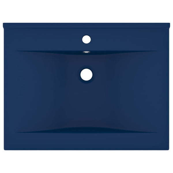 Ylellinen pesuallas hanareiällä tummansininen 60x46 cm keraami