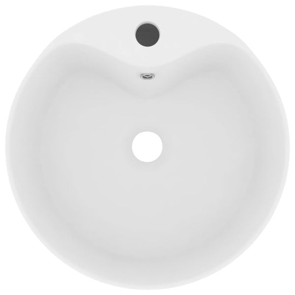 Ylellinen pesuallas ylivuodolla mattavalk. 36x13 cm keraaminen