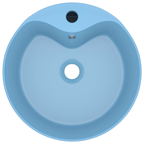 Ylellinen pesuallas ylivuodolla mattasininen 36x13cm keraaminen