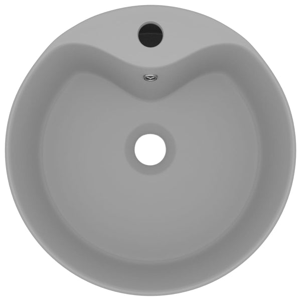 Ylellinen pesuallas ylivuodolla vaaleanharm 36x13 cm keraaminen