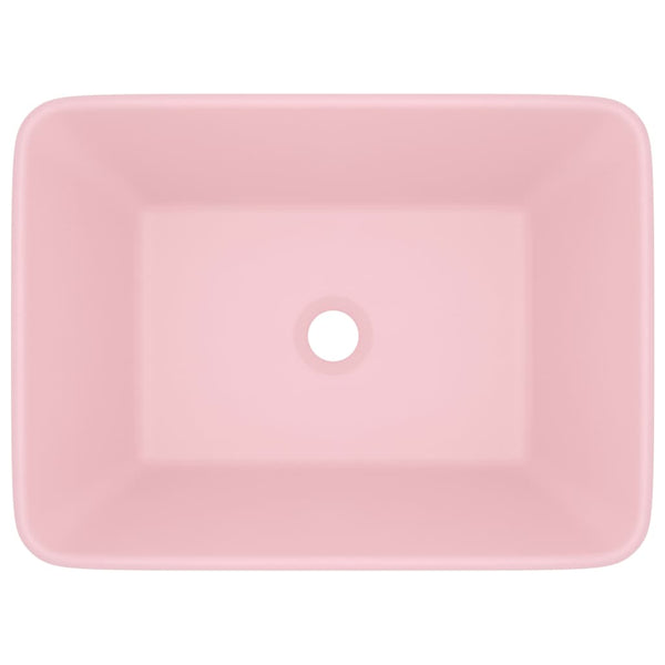 Ylellinen pesuallas matta pinkki 41x30x12 cm keraami