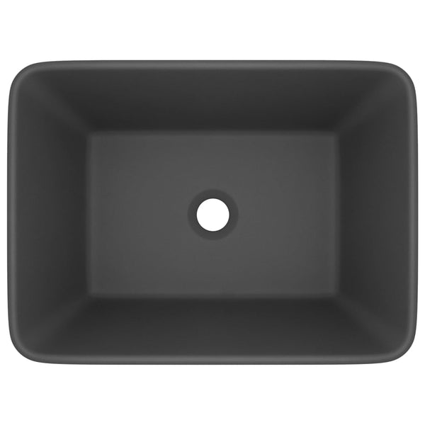 Ylellinen pesuallas matta tummanharmaa 41x30x12 cm keraaminen