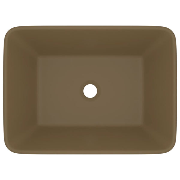 Ylellinen pesuallas matta kerma 41x30x12 cm keraaminen