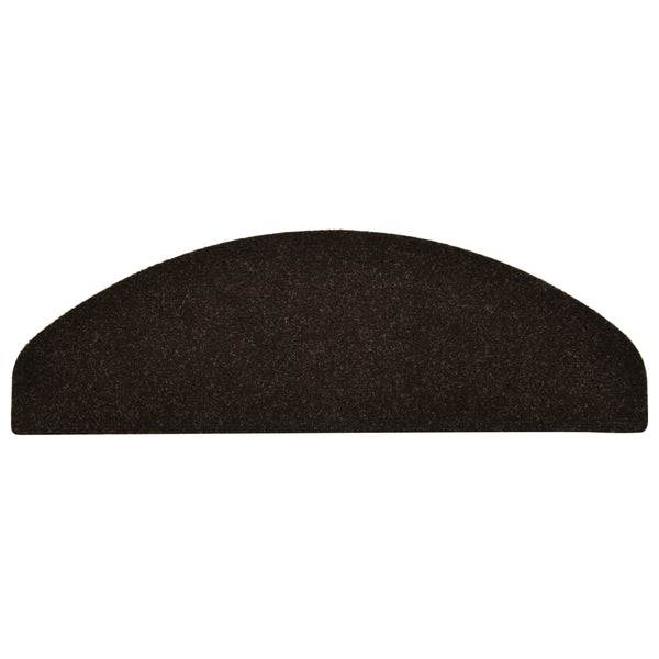 Itsekiinnittyvät porrasmatot 15 kpl tummanruskea 65x21x4 cm