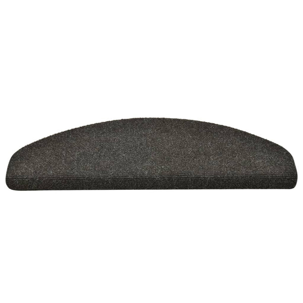 Itsekiinnittyvät porrasmatot 15 kpl antrasiitti 65x21x4 cm