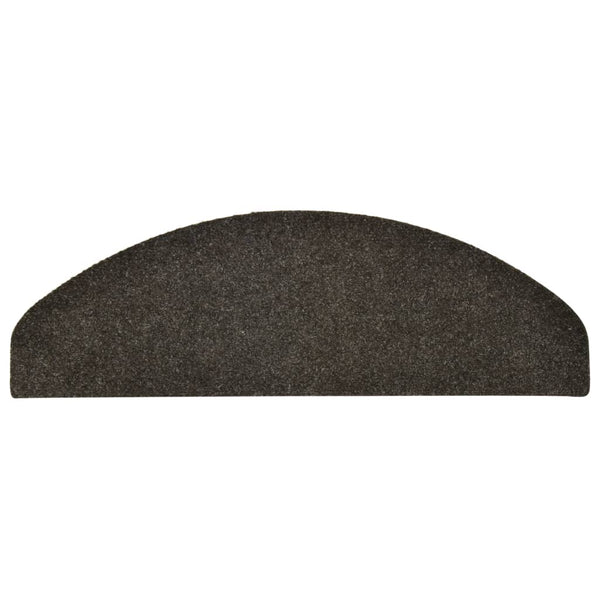 Itsekiinnittyvät porrasmatot 15 kpl antrasiitti 65x21x4 cm