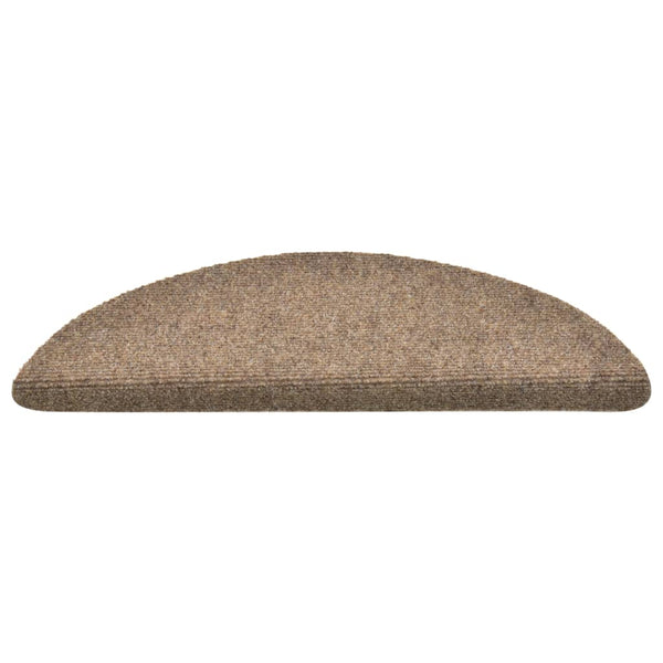 Itsekiinnittyvät porrasmatot 15 kpl kerma 56x17x3 cm neulahuopa