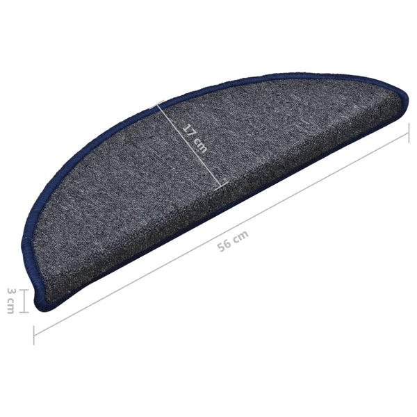 Porrasmatot 15 kpl tummanharmaa ja sininen 56x17x3 cm