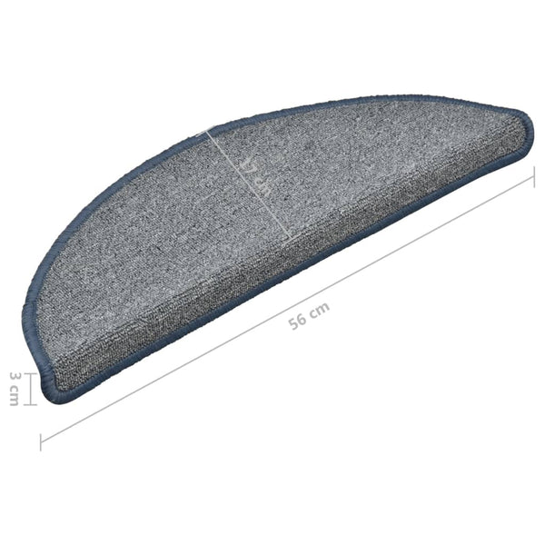 Porrasmatot 15 kpl vaaleanharmaa ja sininen 56x17x3 cm