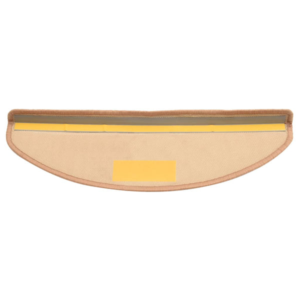 Itsekiinnittyvät porrasmatot 15 kpl beige 65x21x4 cm