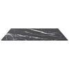 Pöytälevy musta 70x70 cm 6 mm karkaistu lasi marmorikuvio