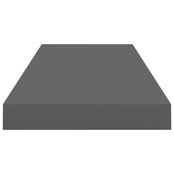 Kelluvat seinähyllyt 4kpl kork.kiilto harmaa 60x23,5x3,8cm MDF