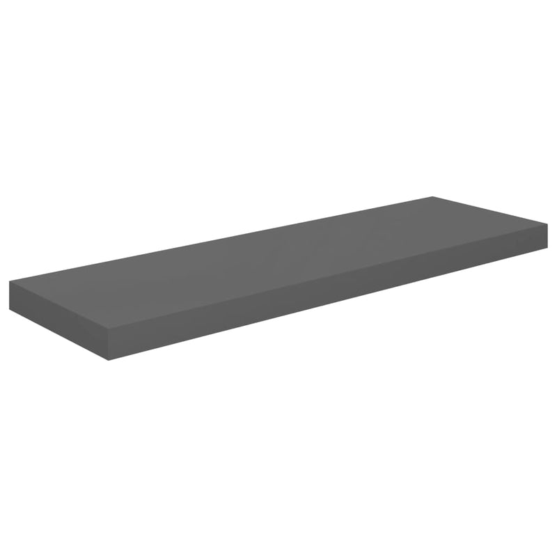 Kelluva harmaa seinähylly Chan 80x23,5x3,8cm (mdf)