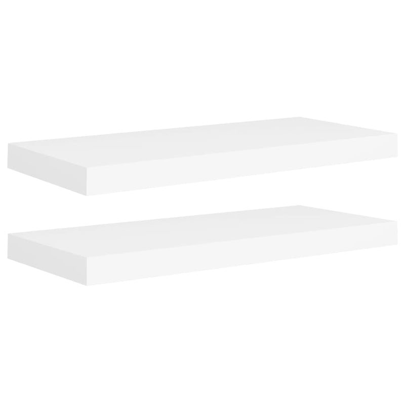 Valkoinen kelluvat seinähyllyt Chan 60x23,5x3,8cm (2 kpl mdf)