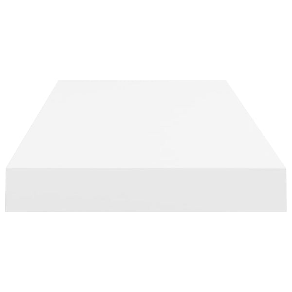 Kelluvat seinähyllyt 2 kpl valkoinen 60x23,5x3,8 cm MDF