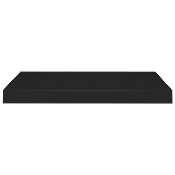 Kelluvat seinähyllyt 2 kpl musta 60x23,5x3,8 cm MDF