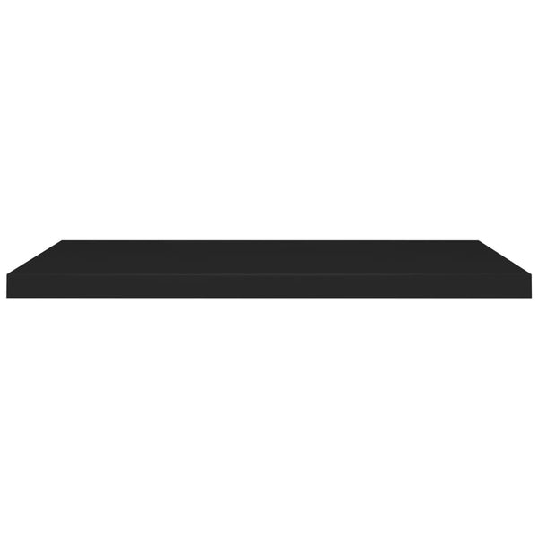 Kelluvat seinähyllyt 2 kpl musta 90x23,5x3,8 cm MDF