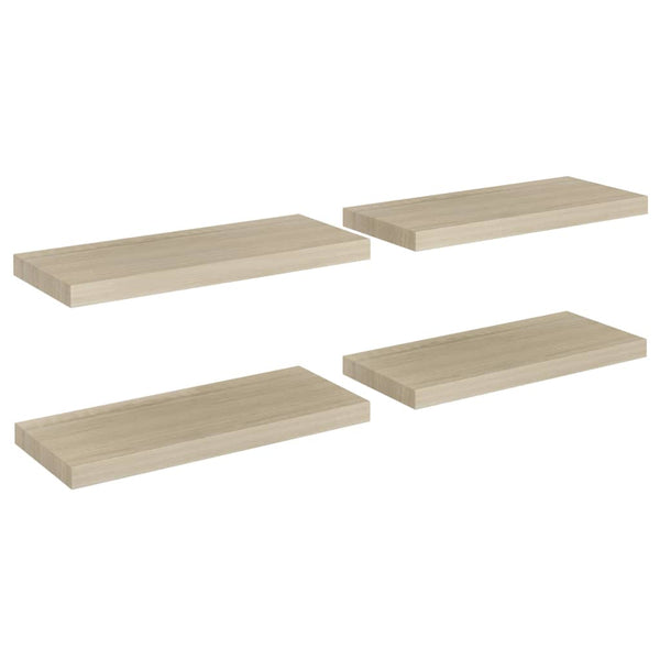 Kelluvat seinähyllyt 4 kpl tammi 60x23,5x3,8 cm MDF