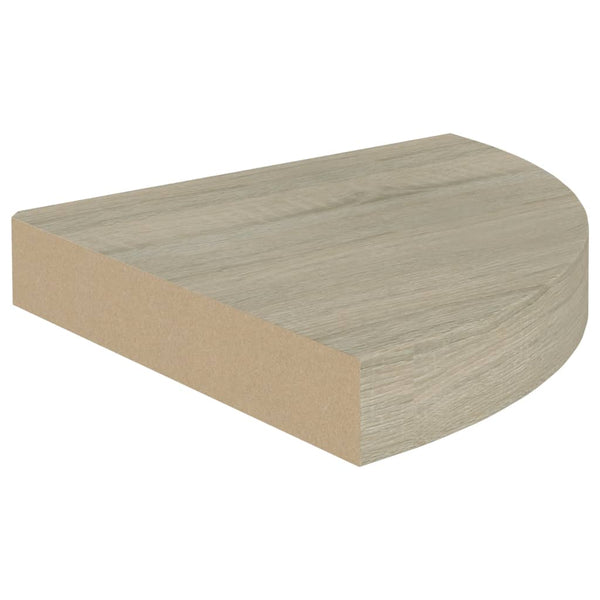 Kelluvat kulmahyllyt 4 kpl tammi 25x25x3,8 cm MDF