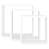 Seinäkuutiohyllyt 3 kpl valkoinen MDF