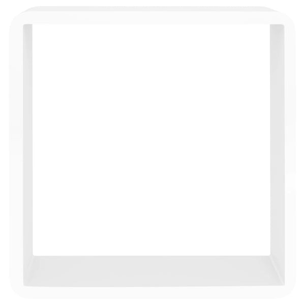 Seinäkuutiohyllyt 3 kpl valkoinen MDF