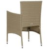 Puutarharuokatuolit 2 kpl polyrottinki beige
