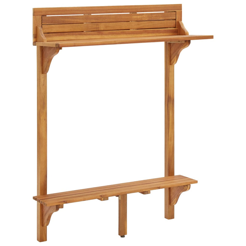 Parvekkeen baaripöytä Zsolt 90x37x122,5cm (akaasiapuu)