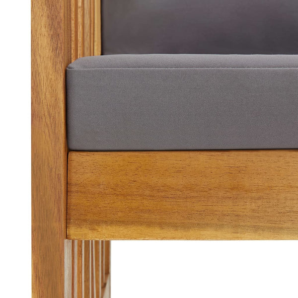 Puutarhatuolit tyynyillä 2 kpl täysi akasiapuu