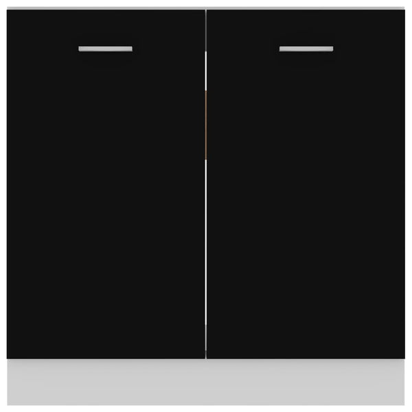 Allaskaappi musta 80x46x81,5 cm tekninen puu