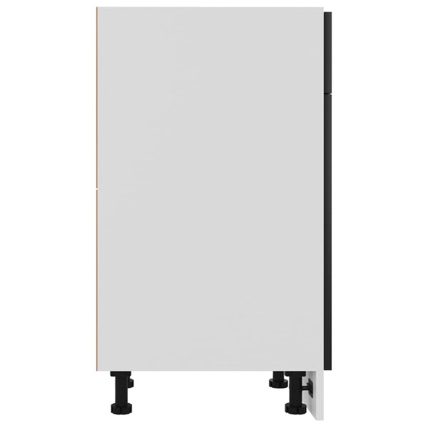 Alalipastokaappi musta 30x46x81,5 cm lastulevy