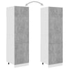 Kaappi jääkaapille betoninharmaa 60x57x207 cm tekninen puu