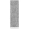 Kaappi jääkaapille betoninharmaa 60x57x207 cm tekninen puu