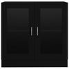 Vitriinikaappi musta 82,5x30,5x80 cm tekninen puu