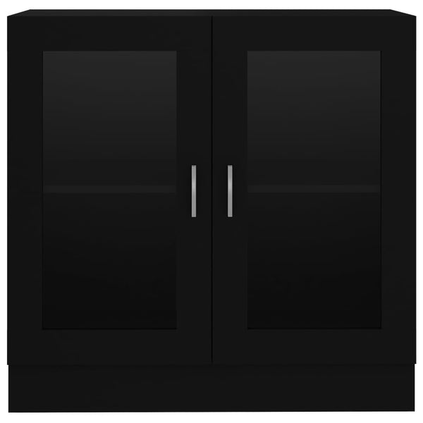 Vitriinikaappi musta 82,5x30,5x80 cm tekninen puu