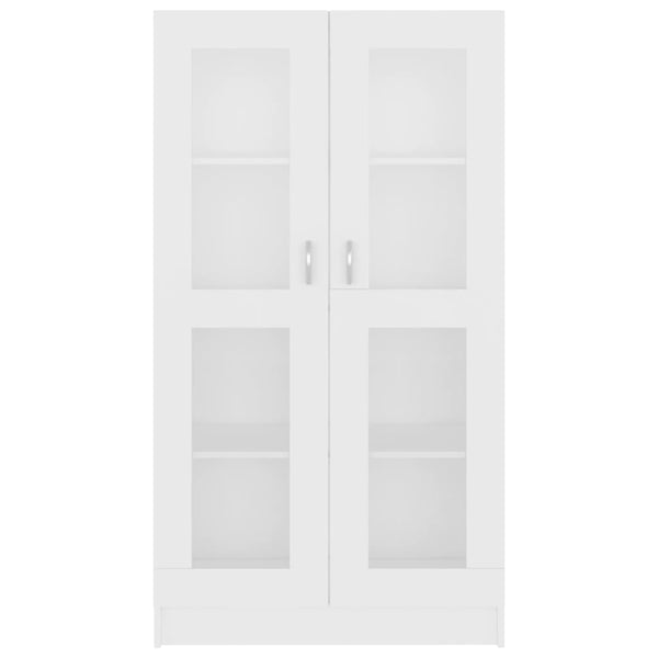 Vitriinikaappi valkoinen 82,5x30,5x150 cm tekninen puu