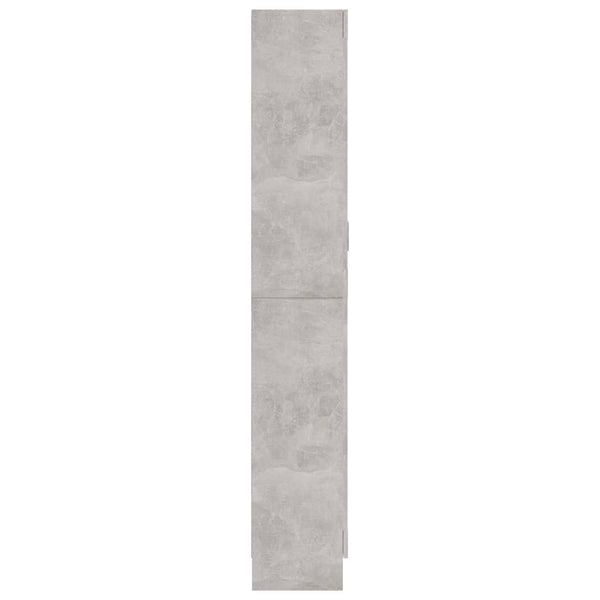 Vitriinikaappi betoninharmaa 82,5x30,5x185,5 cm tekninen puu