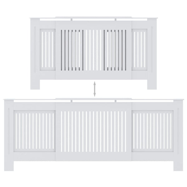 MDF lämpöpatterin suoja valkoinen 205 cm