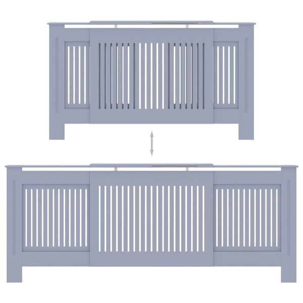 MDF lämpöpatterin suoja harmaa 205 cm