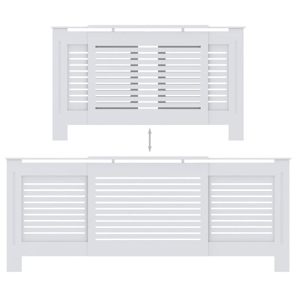 MDF lämpöpatterin suoja valkoinen 205 cm