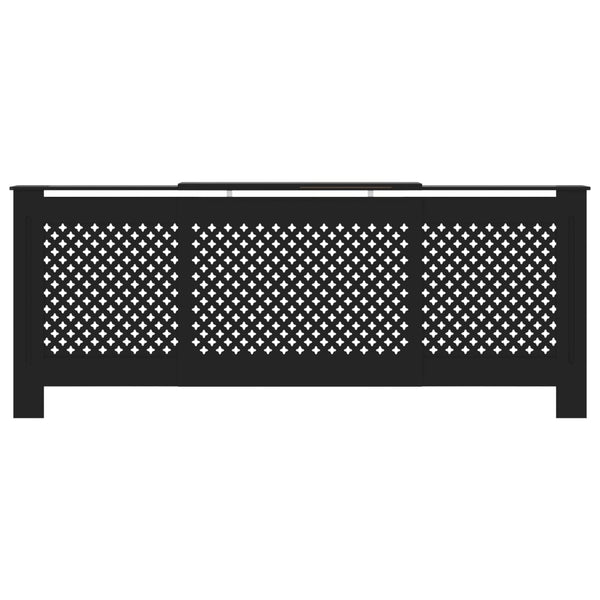 MDF lämpöpatterin suoja musta 205 cm