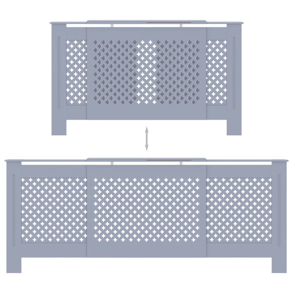 MDF lämpöpatterin suoja harmaa 205 cm