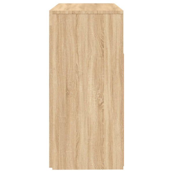 Senkki LED-valoilla Sonoma-tammi 80x35x75 cm