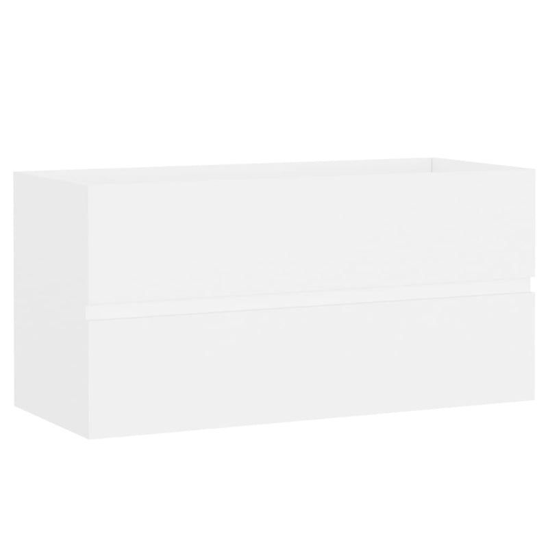 Valkoinen allaskaappi Portaru 90x38,5x45cm (puinen)