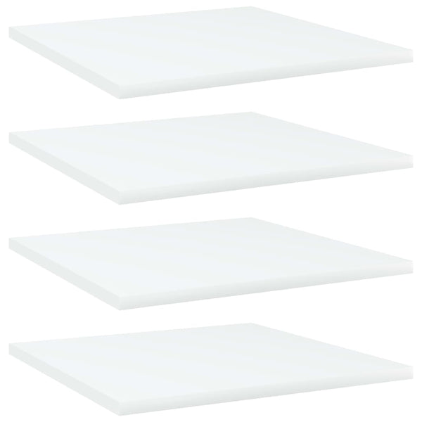 Kirjahyllytasot 4 kpl valkoinen 40x40x1,5 cm tekninen puu