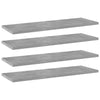 Kirjahyllytasot 4 kpl betoninharmaa 60x20x1,5 cm lastulevy