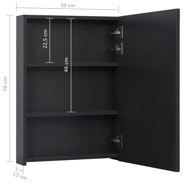 LED kylpyhuoneen peilikaappi 50x13x70 cm