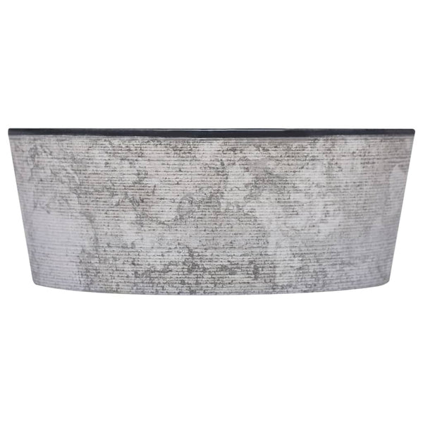 Pesuallas musta Ø40x15 cm marmori