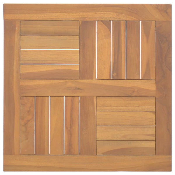 Neliönmuotoinen pöytälevy 50x50x2,5 cm täysi tiikki