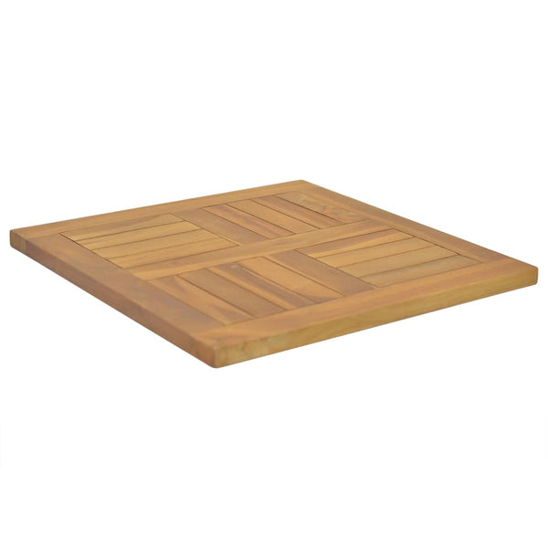 Neliönmuotoinen pöytälevy 50x50x2,5 cm täysi tiikki